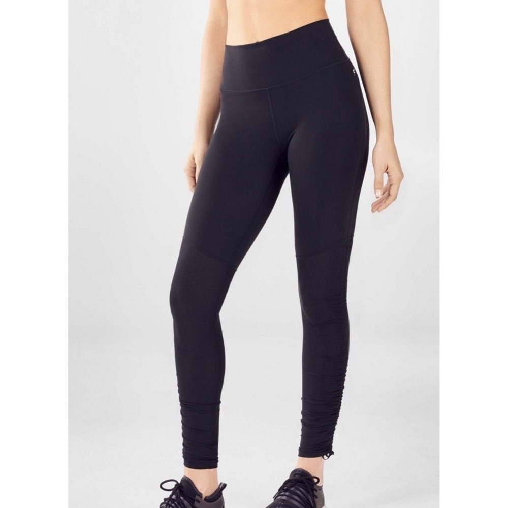 Fabletics Leggings Black Cashel Foldover Pureluxe Ruched / Women's Small